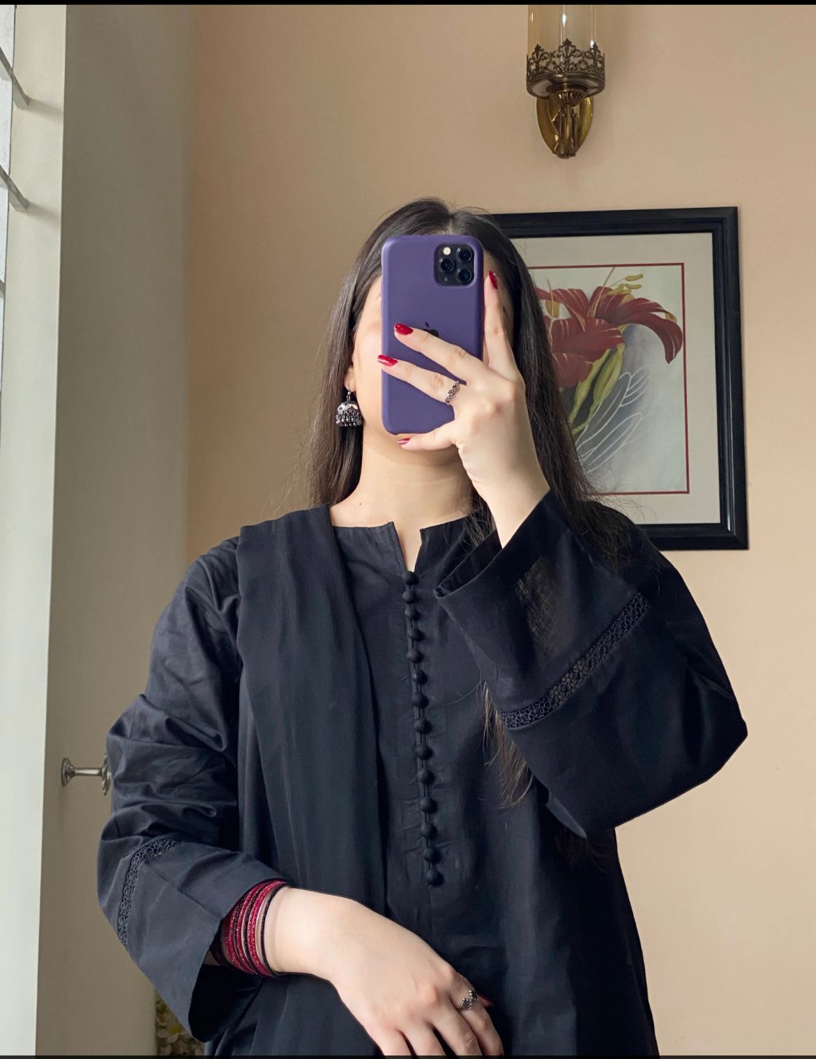 Black summer Lawn dress 3pc