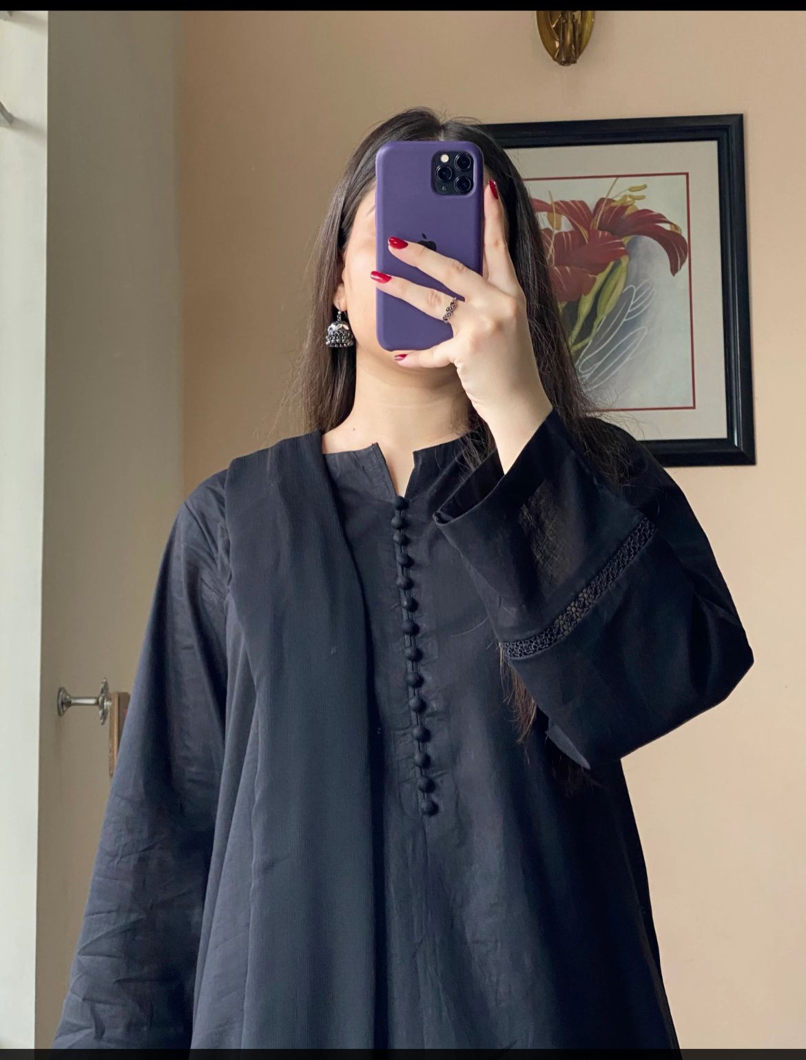 Black summer Lawn dress 3pc